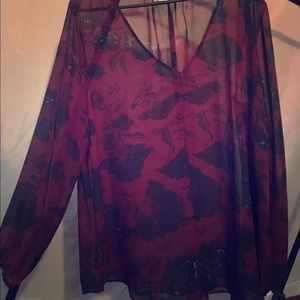 Printed Blouse by LOFT